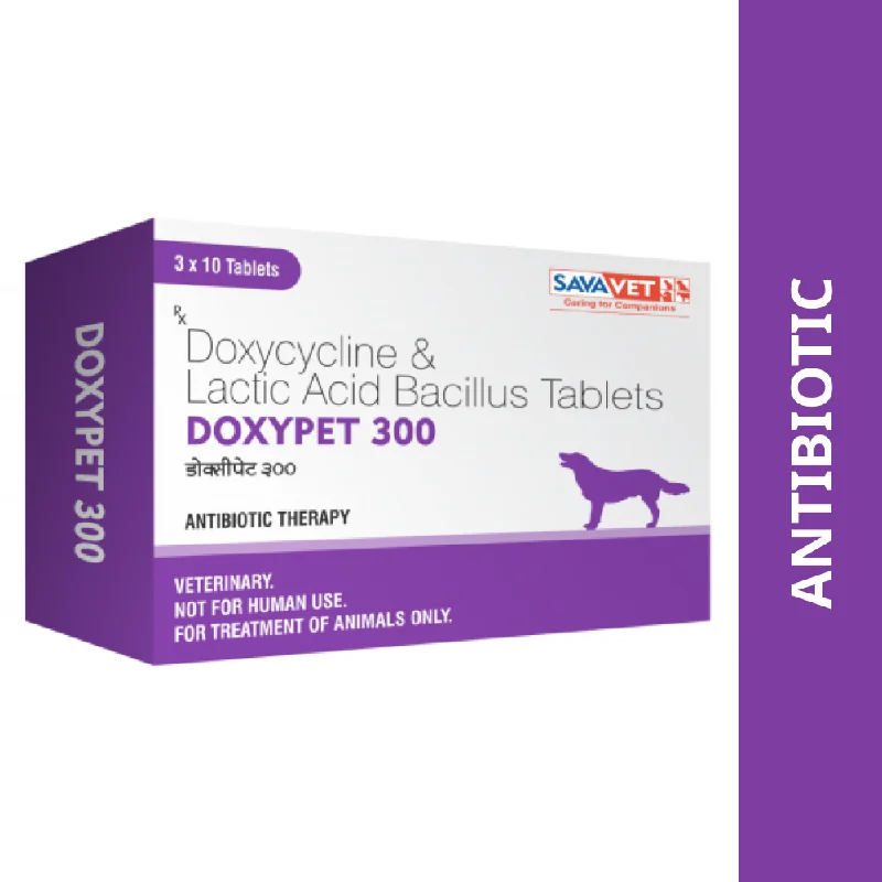 Savavet Doxypet (Doxycycline) Tablet for Dogs and Cats (pack of 10 tablets)