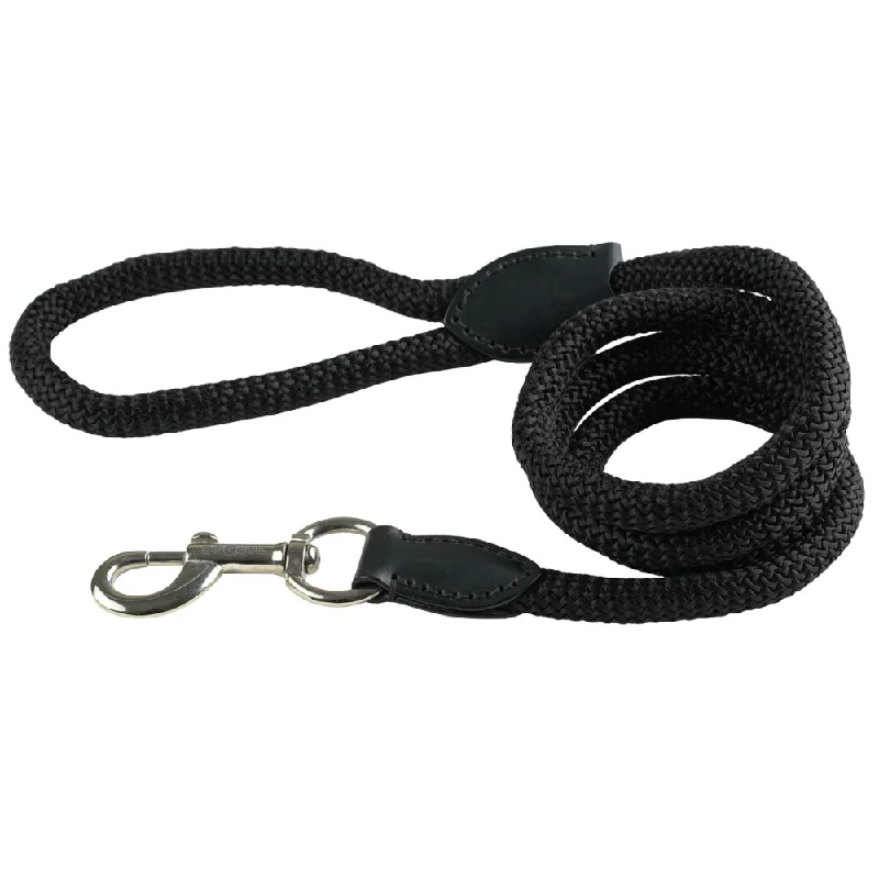 TopDog Premium Nylon Rope Leash for Dogs (Black)