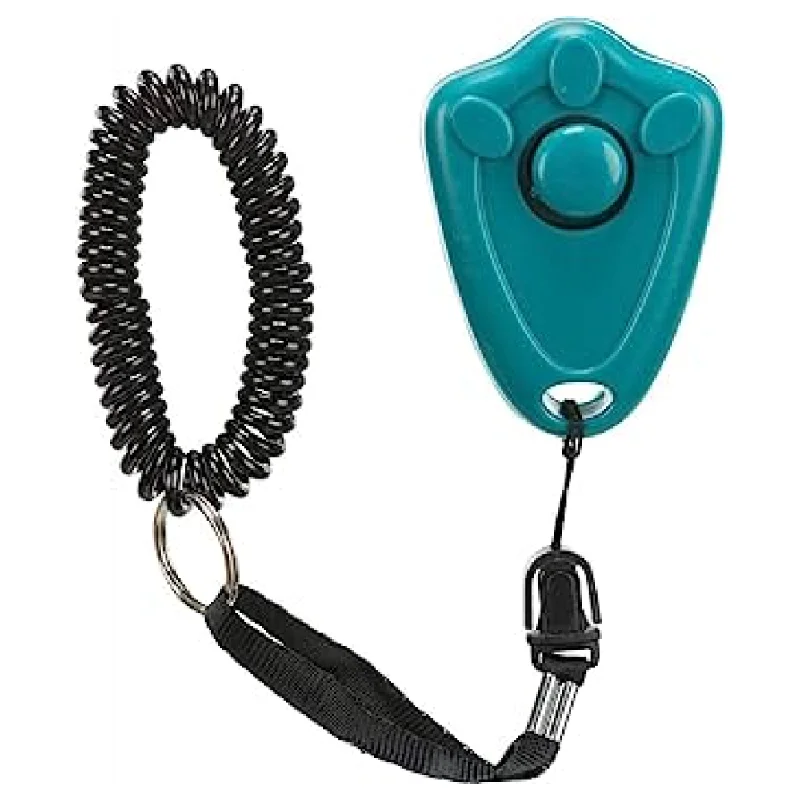 Trixie Clicker with Spiral Wrist Loop Training Aid for Dogs (Turquoise)