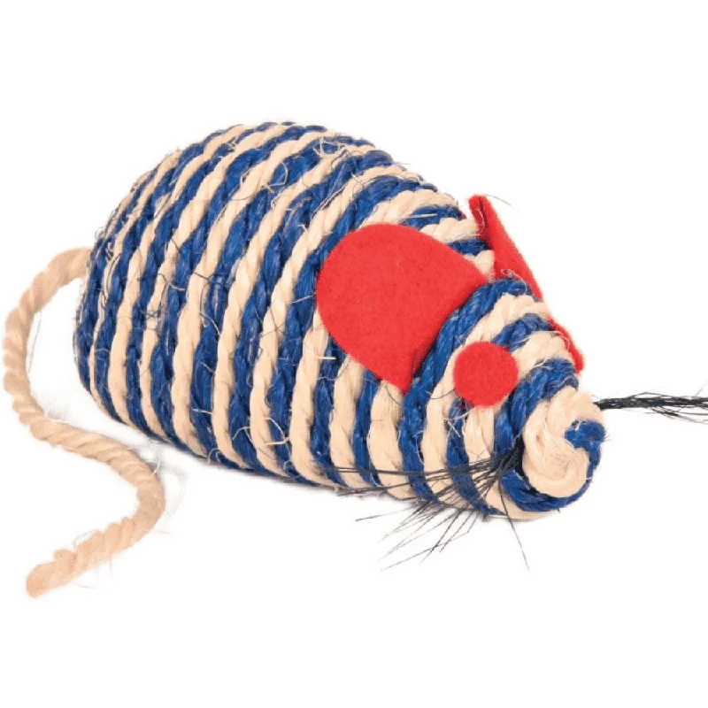 Trixie Mouse Shaped Sisal Toy for Cats (Blue)