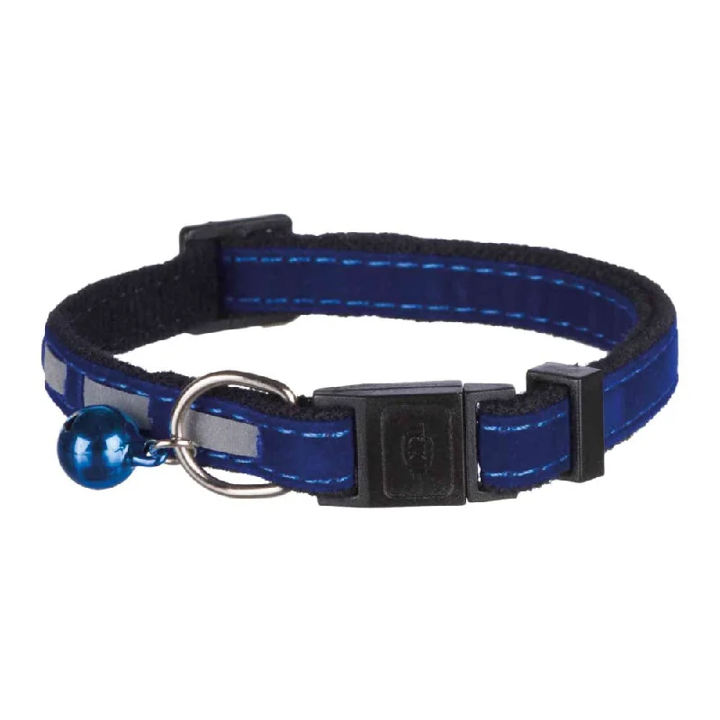 Trixie Safer Life Reflective Collar with Bell for Cats (Blue)