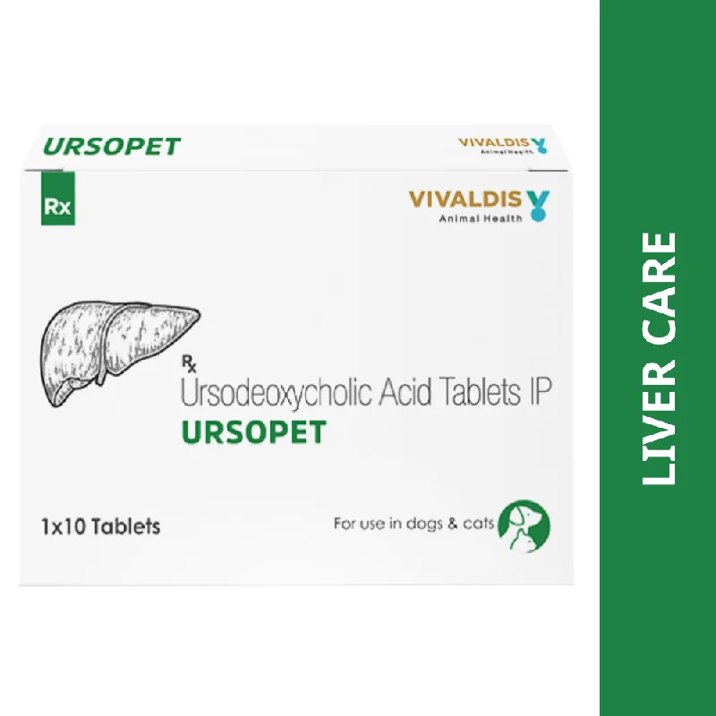 Vivaldis Ursopet Tablet (Ursodeoxycholic Acid) for Dogs & Cats