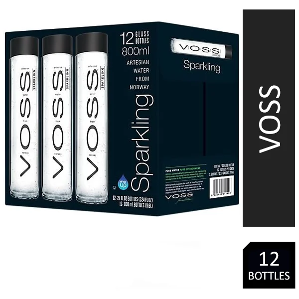 Voss Artesian Sparkling Water 12x800ml